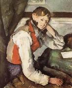 Garcon au gilet rouge Paul Cezanne